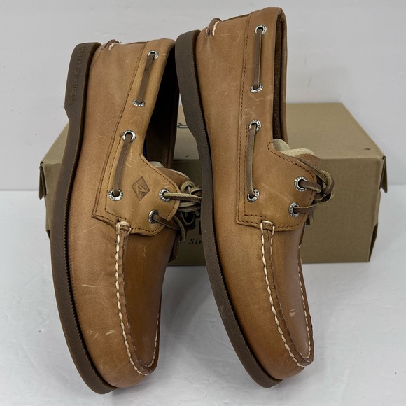 SPERRY TOP SIDER, MEN’S 8.5, EUROPE 41.5, CAMEL COLOR, ANTI SLIP BOAT SHOES - Picture 7 of 15